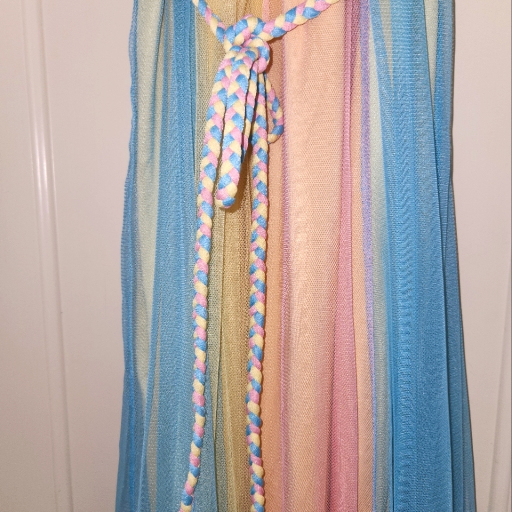UNIF Cotton Candy Rainbow Tulle Dress - Picture 13 of 14
